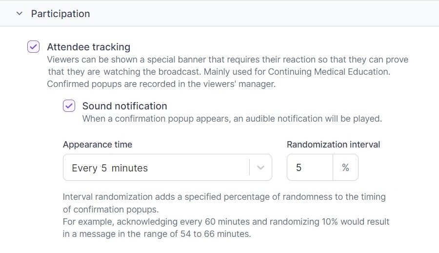 Attendee tracking feature for CME